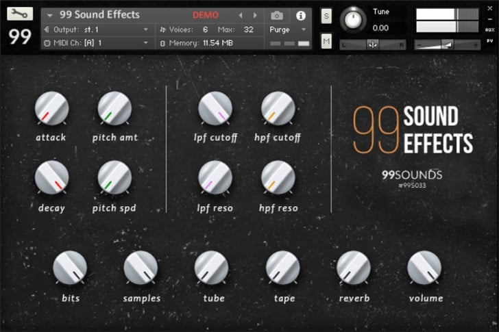 99 Sound Effects Is A FREE Sound Library By 99Sounds