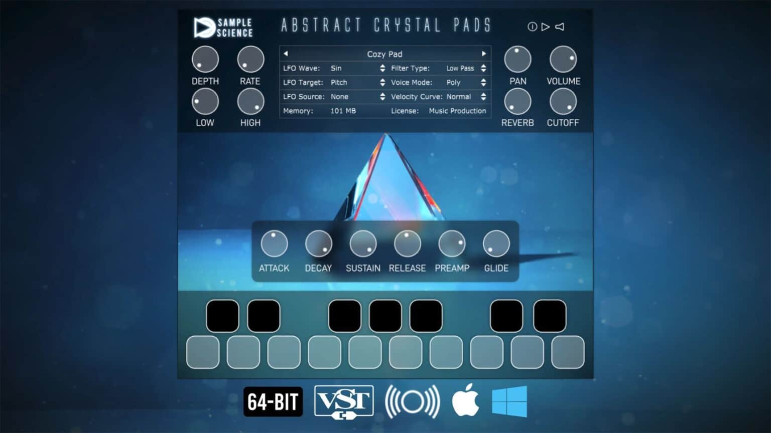 Abstract Crystal Pads Is A FREE Pad Generator By SampleScience