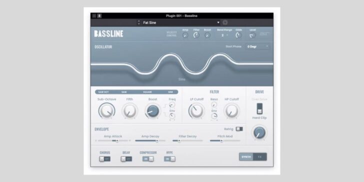 Download AIR Music Tech's Bassline for FREE for a limited time in the Black Friday giveaway