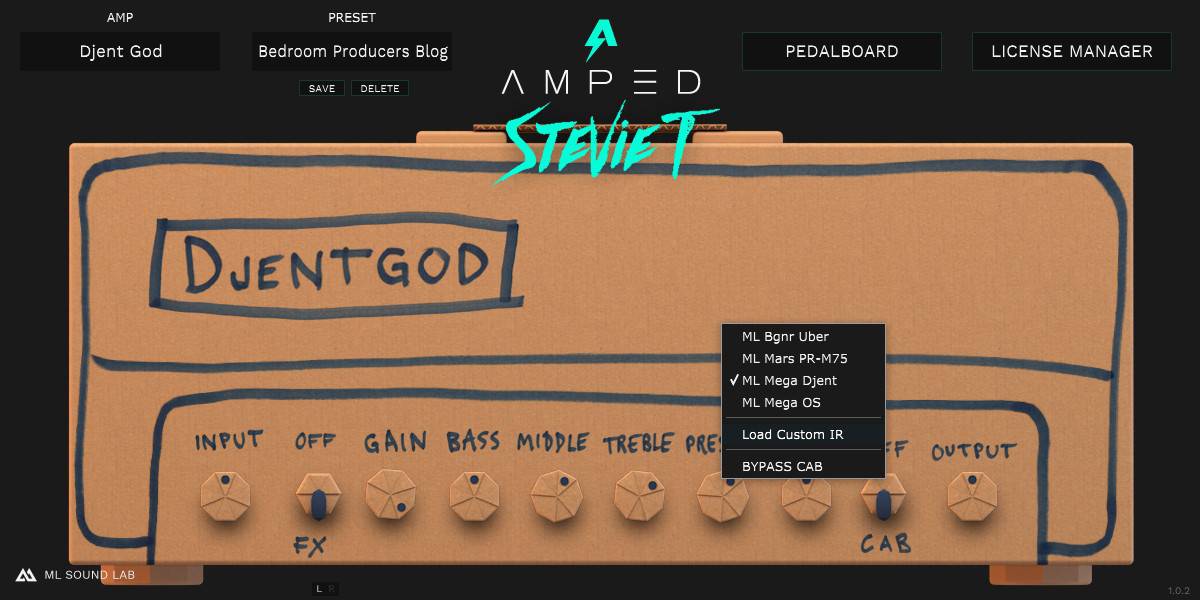 Amped Stevie T Free includes a cabinet IR loader.