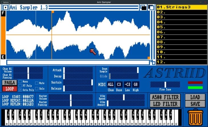 Ami Sampler is a Free 8-bit Sampler Inspired by the 1985 Commodore Amiga PC