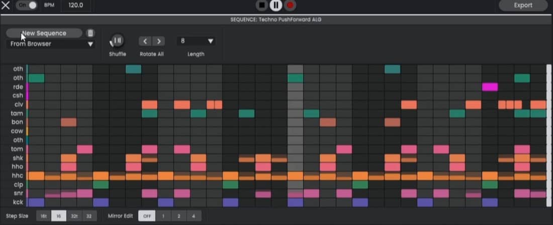 Atlas 2 features a capable drum sequencer.