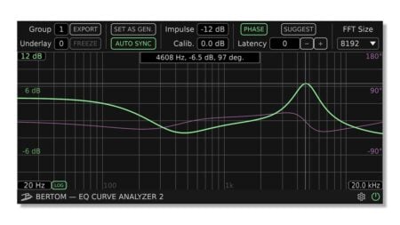 Bertom Audio EQ Curve Analyzer v2.0.0 is FREE for macOS, Windows. and Linux