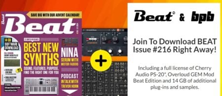 BPB giving away free Cherry Audio PS-20 synth & Overloud Gem Mod with Beat Magazine in limited numbers