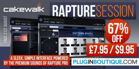 Get 50% OFF Cakewalk Rapture Session @ Pluginboutique!