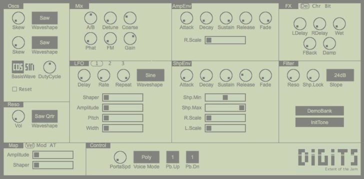 FREE Digits 2 Phase Distortion Synthesizer.