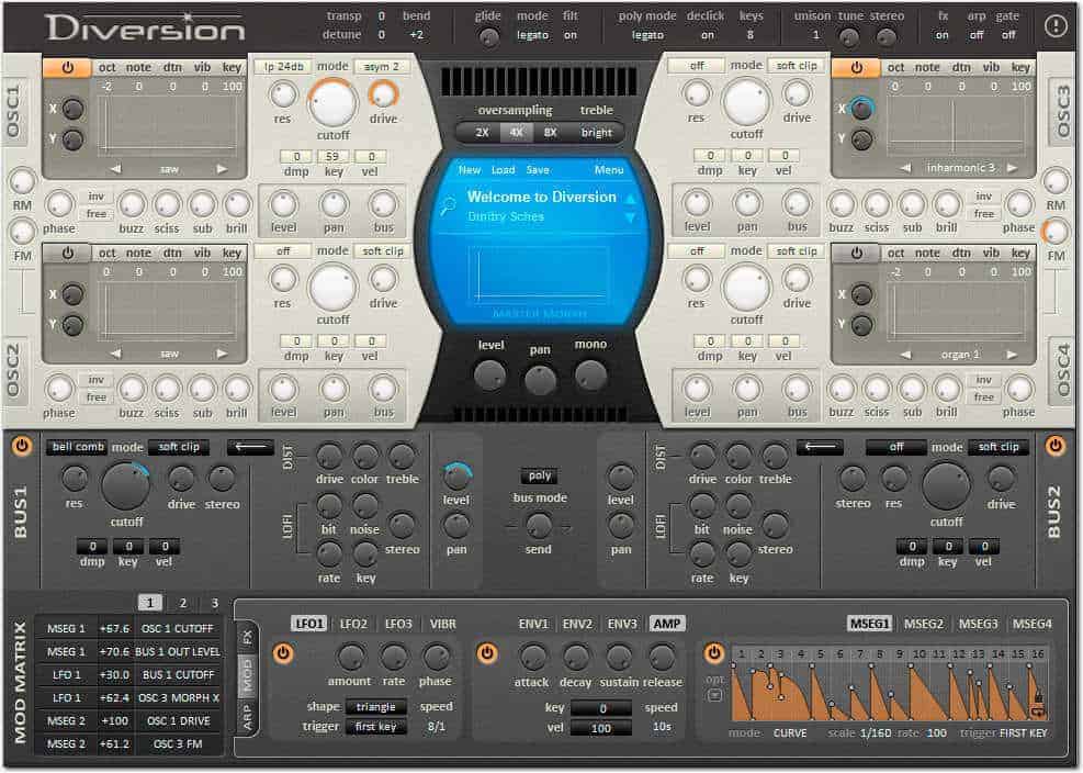 Diversion user interface in all its glory.