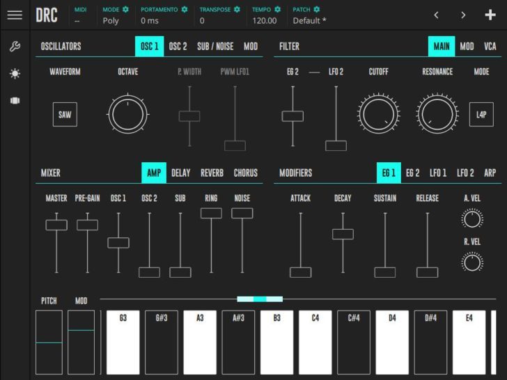 Free DRC Polyphonic Synthesizer For Mac, Windows, iOS & Android!