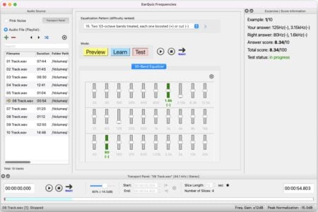 EarQuiz Frequencies Is A Free Ear Training Program