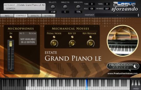 FREE Estate Grand LE piano sample library by Production Voices.