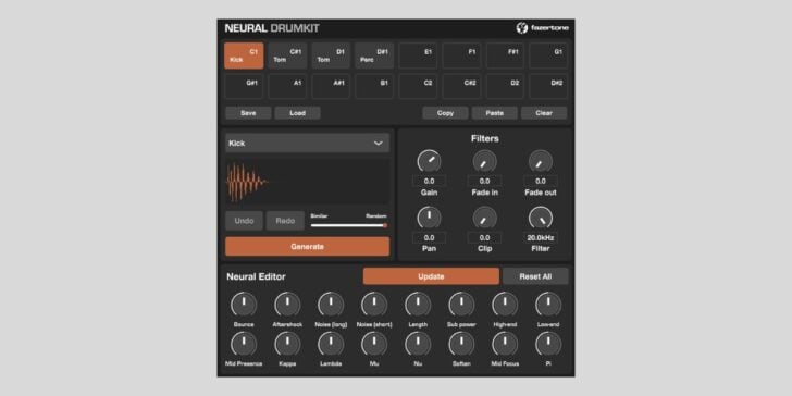 Get Fazertone's AI-powered Neural Drumkit Lite FREE for macOS and Windows