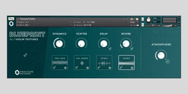 Fracture Sounds Releases Blueprint: Textural Violin, A FREE Kontakt Player Library