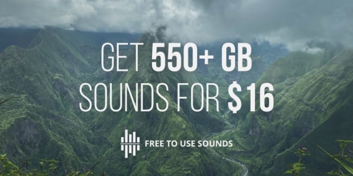 Get 550+ GB Of Royalty-Free Sounds For $16!