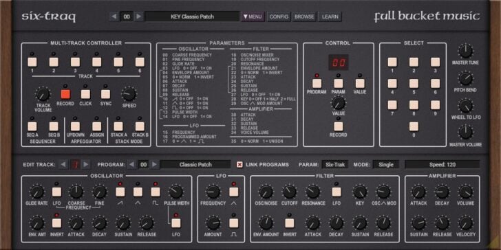 Full Bucket Music releases Six-Traq, a free Sequential Circuits Six Trak emulation for macOS and Windows