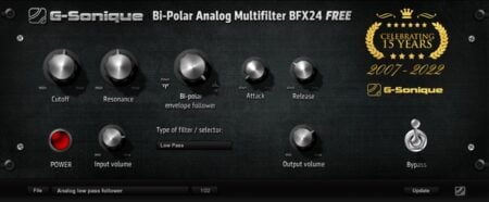 G-Sonique Drops Free Bi-Polar Analog Multifilter BFX24 Plugin on Telegram for Windows