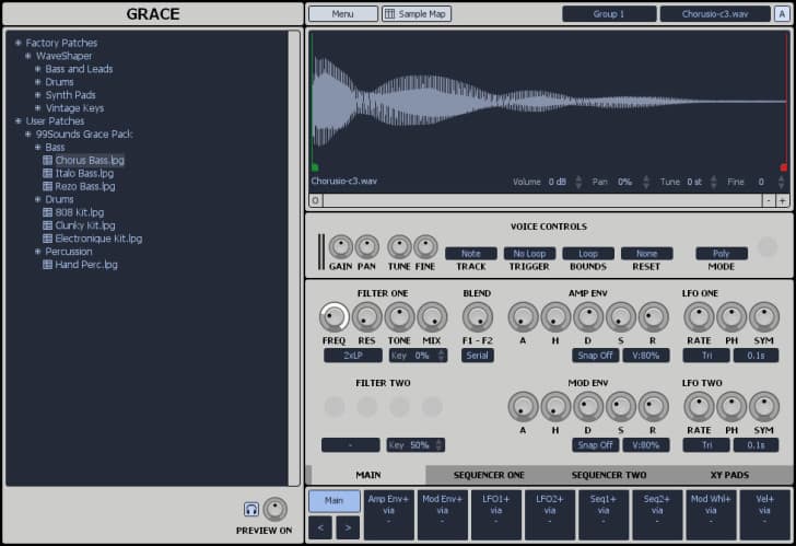 FREE Grace Sampler VST plugin by One Small Clue.