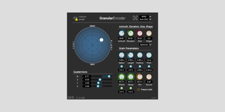GranularEncoder Is A FREE Ambisonic Granular Plugin By IEM
