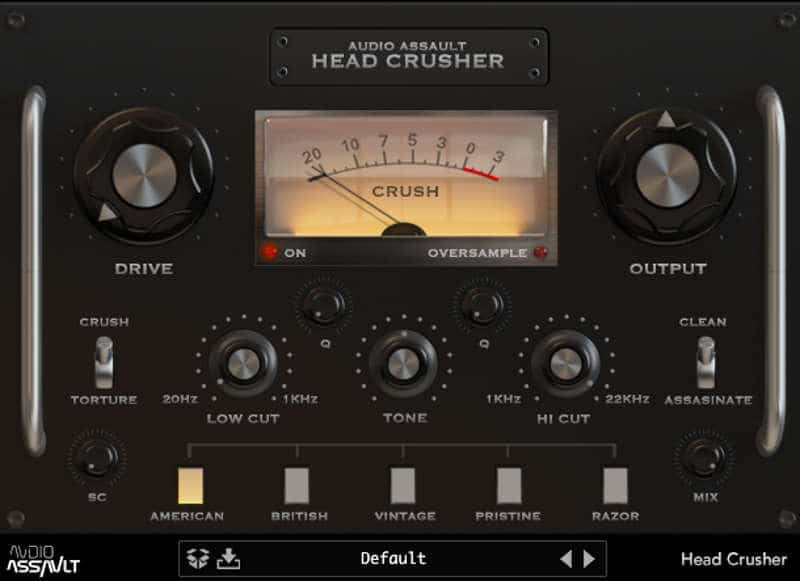 Head Crusher is a versatile saturation tool developed by Audio Assault.