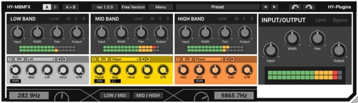 HY-Plugins Releases HY-MBMFX Multi-Band Effect VST/AU Plugin