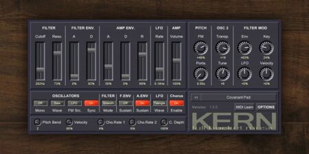 Kern MIDI controlled synthesizer by Full Bucket Music.