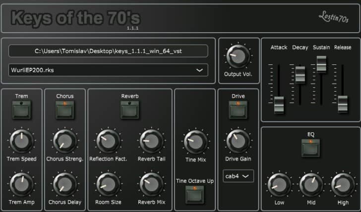 Keys Of The 70's by Lostin70's