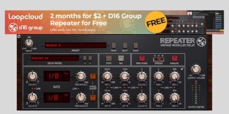 Repeater delay plugin is FREE with Loopcloud subscription until January 7