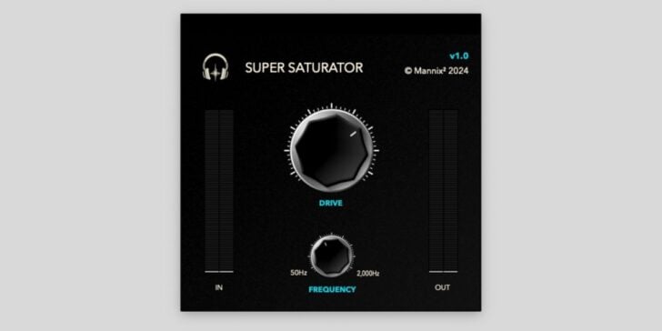Mannix Squared releases Super Saturator, an intuitive FREE saturation plugin for macOS and Windows