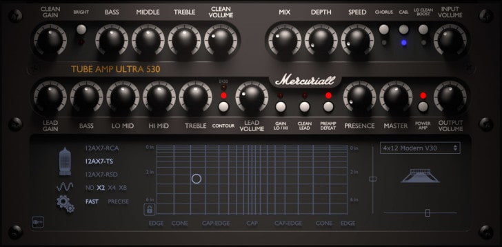U539 Free virtual guitar amplifier by Mercuriall Audio Software.