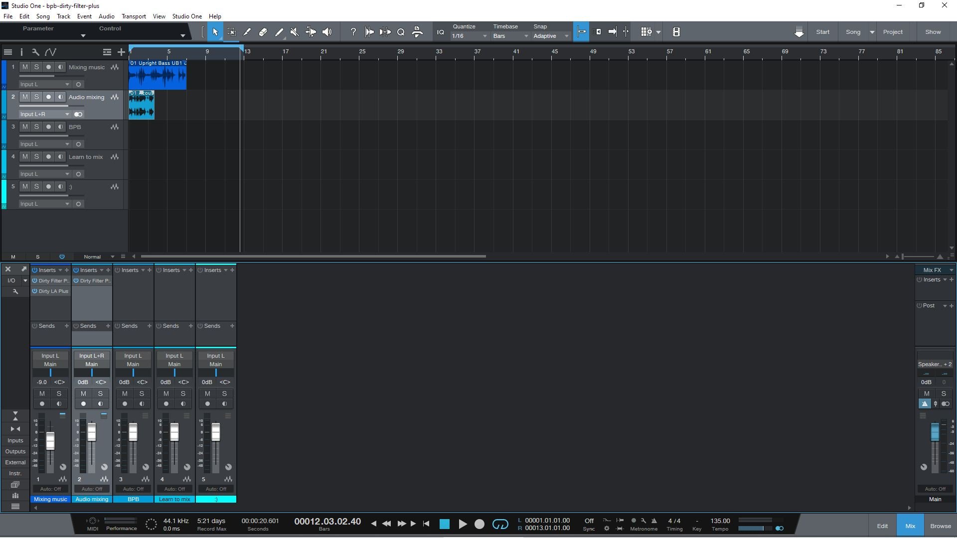 Mixing starts in the DAW.