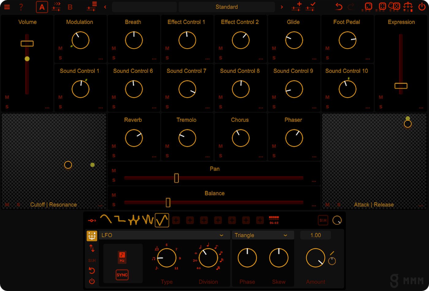 MMM comes with an alternative "dark" interface that is much more eye-friendly.