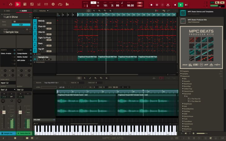 MPC Beats is a free beat making software by AKAI