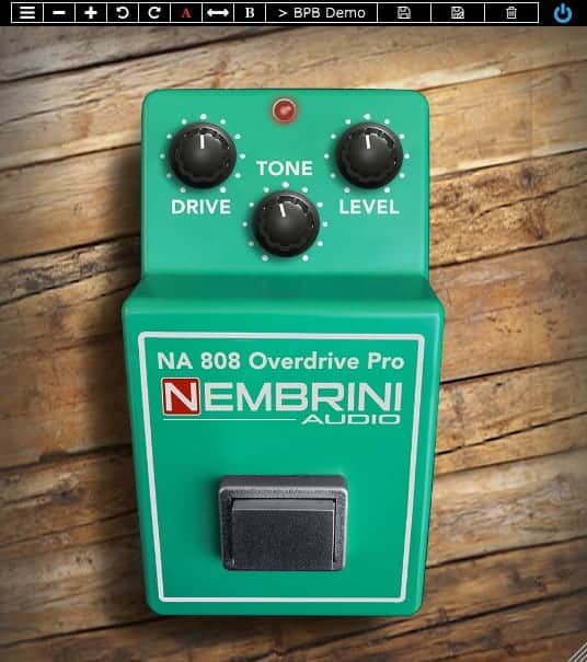Checking out NA 808 Overdrive Pro's user interface.
