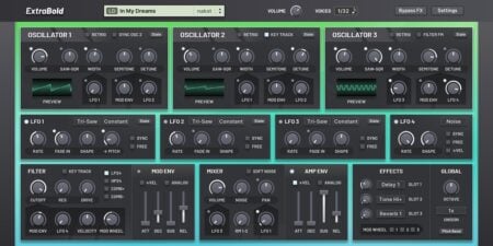 Nakst releases free ExtraBold synth plugin for Windows, Mac and Linux