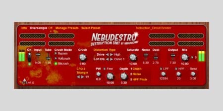 Nebuphonic releases the Nebudestru Destruction Unit, a FREE multi-effects plugin for macOS and Windows
