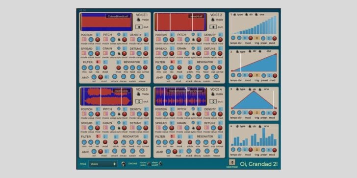 Oi, Grandad, the FREE granular synth receives an update