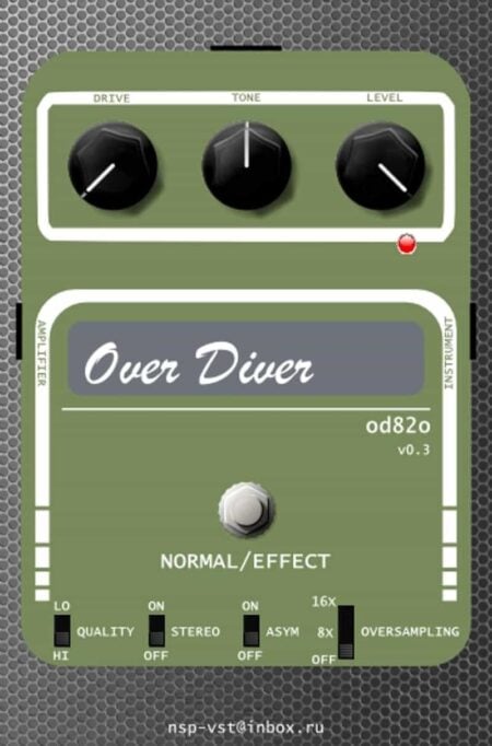 Free Over Diver od82o Distortion VST Plugin by NSP