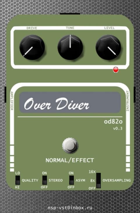 Free Over Diver od82o Distortion VST Plugin by NSP