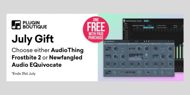 Plugin Boutique's July Gift offers Frostbite 2 or EQuivocate FREE with any purchase