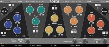 Psycho Circuitry launches new free PCEQ5 five band analog EQ plus paid version