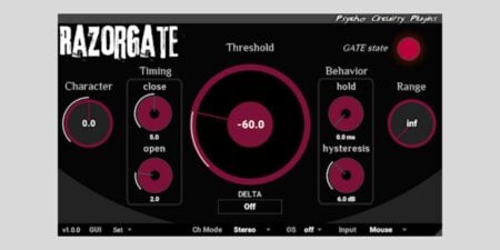 Psycho Circuitry releases Razorgate, a FREE dynamics processor for macOS and Windows