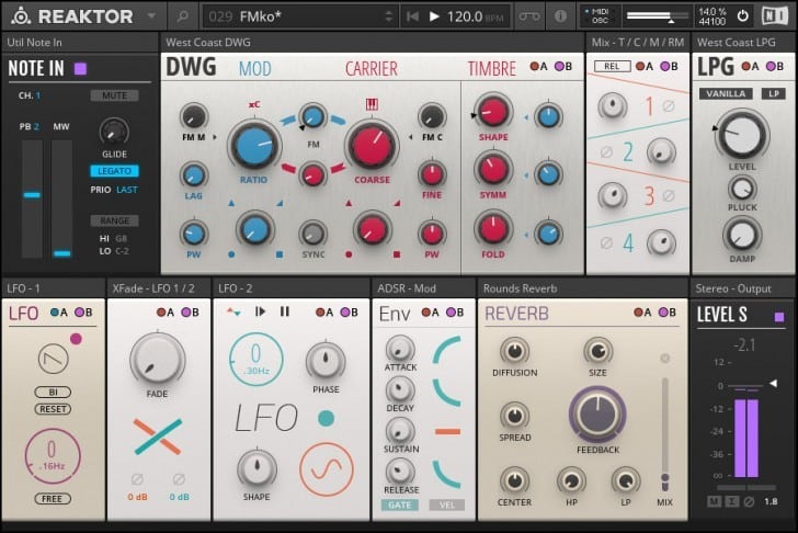 Reaktor Blocks Wired by Native Instruments.