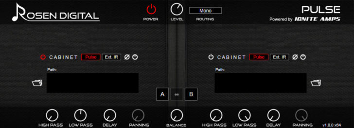 Pulse Impulse Response Loader VST Plugin by Rosen Digital.