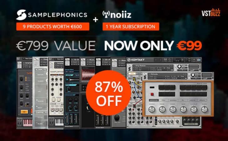 87% OFF Samplephonics & Noiiz Deal @ VSTBuzz (€799 value)