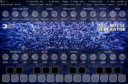 SampleScience releases VHS Noise Generator, a FREE lo-fi plugin for macOS and Windows