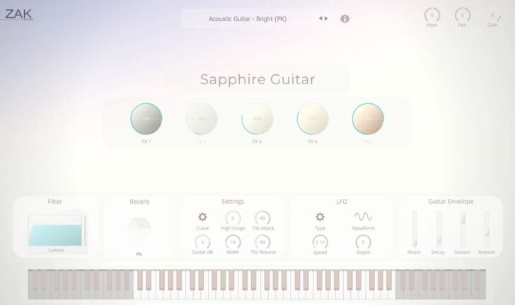 Sapphire Guitar by Zak Sound