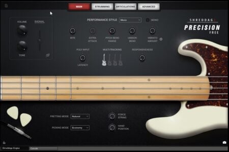 Shreddage 3 Precision Free Is A FREE Kontakt Player Bass Instrument