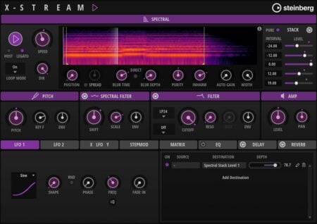 Steinberg drops FREE X-Stream monophonic spectral synthesizer