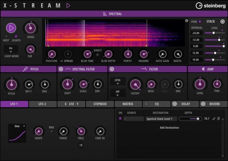 Steinberg drops FREE X-Stream monophonic spectral synthesizer