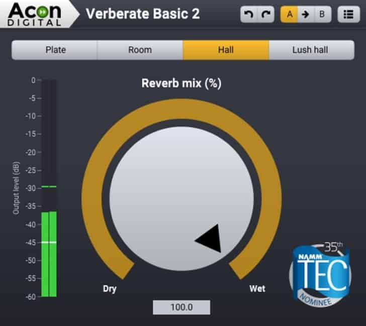 Acon Digital Releases FREE Verberate Basic Reverb VST Plugin