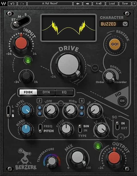 Berzerk distortion plugin by Waves Audio.